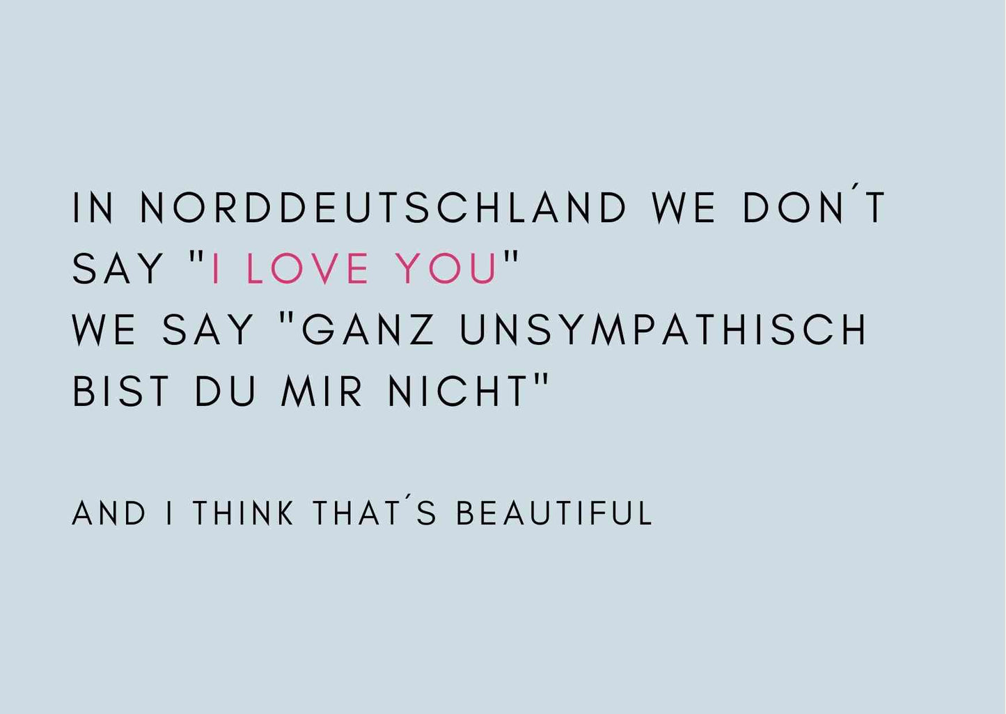 Postkarte Nicht ganz unsympatisch