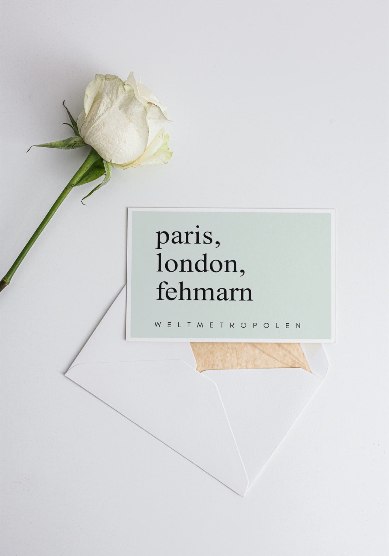 Postkarte Paris, London, Fehmarn