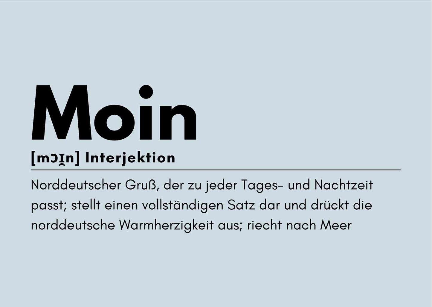 Postkarte Moin