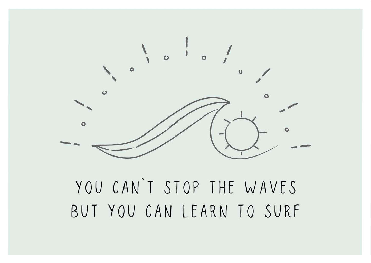 Postkarte Learn to Surf