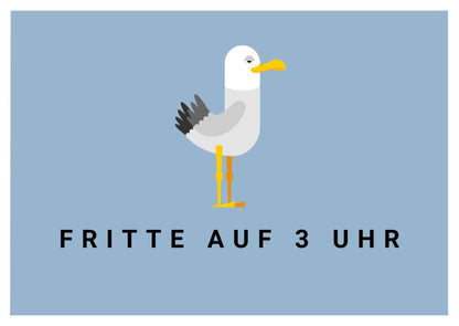 Postkarte Fritte auf drei Uhr