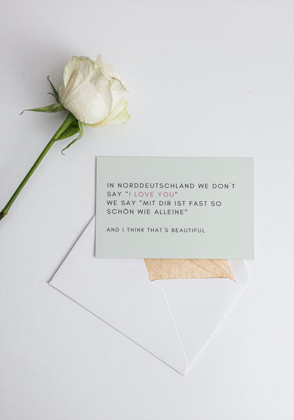 Postkarte Fast so schön wie alleine