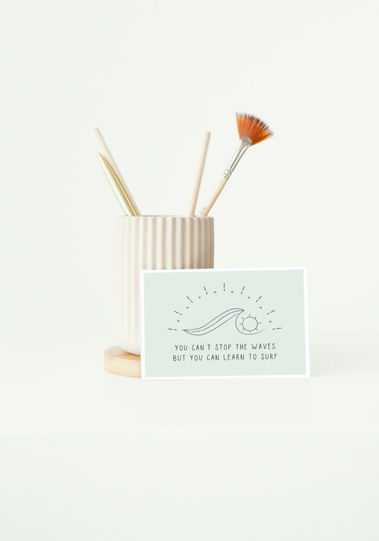 Postkarte Learn to Surf