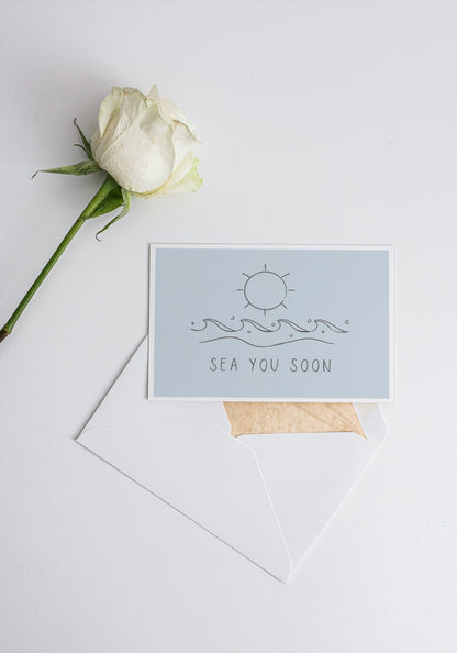 Postkarte Sea you soon